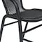 Flash Furniture Lila  Commercial Grade Indoor-Outdoor PE Rattan Restaurant Barstool with Black Aluminum Frame and Footrest in Black, PK2 2-SDA-AD632032R-BK-GG - alternate 16